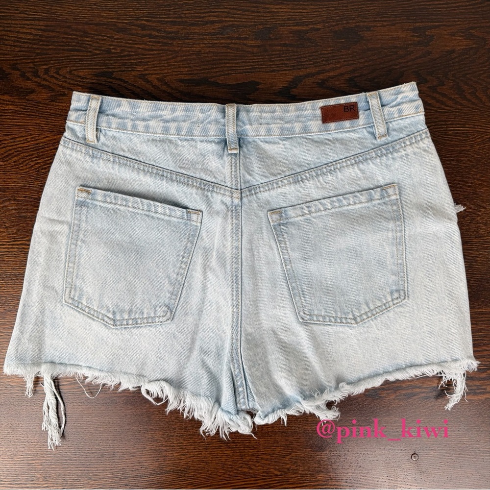 🆑 Blue Revival Pearl Girl High Rise Exposed Pocket Denim Shorts - Picture 7 of 14